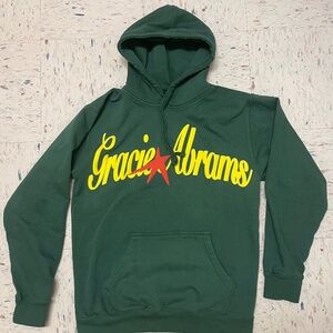 Green Hoodie with Yellow Print